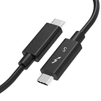 Amazon.co.jp: USB-C Thunderbolt 5 ケーブル 0.5m POTRRCIUSUER
